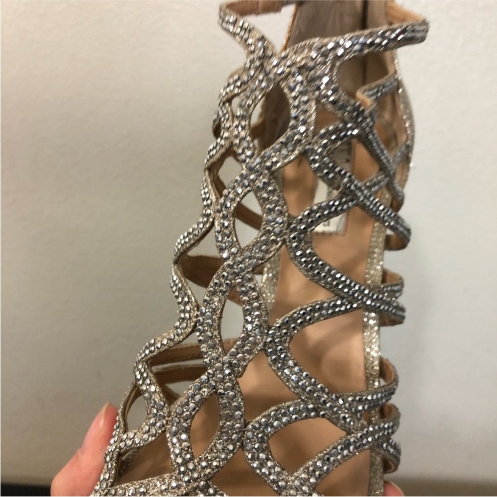 Inc Silver Sparkly Rhinestone High Heels - Picture 11 of 15